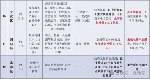 2025年南京市各區(qū)重大項(xiàng)目投資對(duì)比分析與管理策略